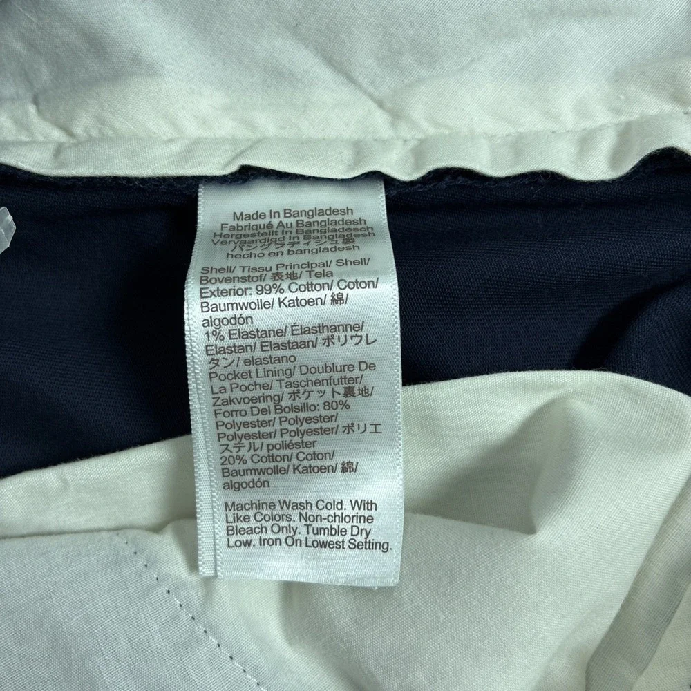 New Mens J. Crew Straight Flex Chino Pants Size 35x32 NWT Navy